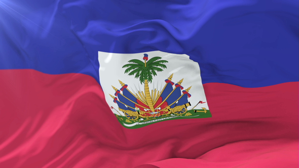 Flag Of Haiti Waving Motion Graphics VideoHive